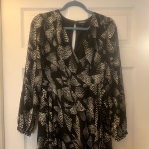 Express above the knee long sleeve dress